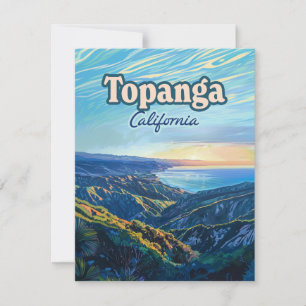 Topanga California Canyon Los Angeles Vintag Card