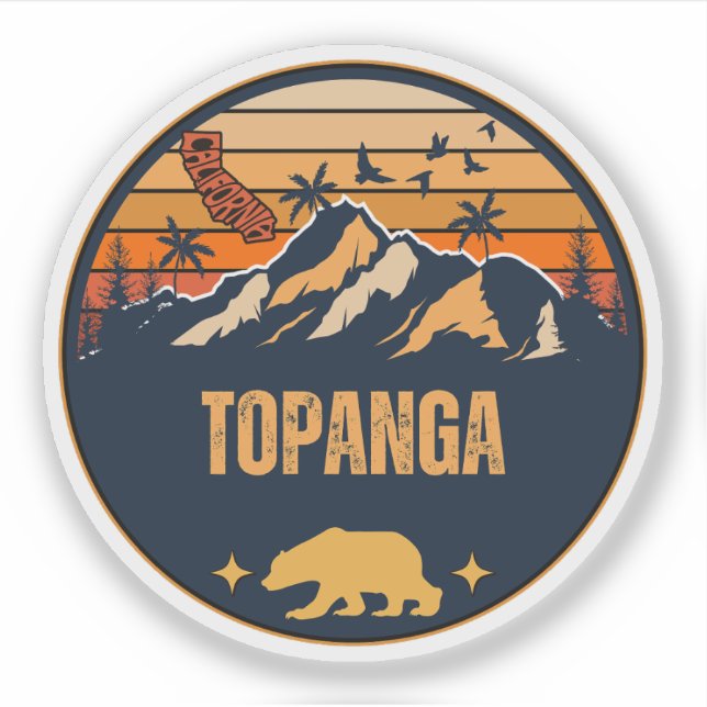 Topanga, Kalifornien Aufkleber (Vorderseite)