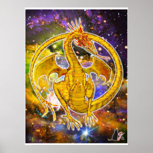 Topas Kosmischer Drache Poster