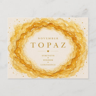 Topas November Geburtsstein Postkarte