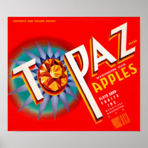 Topaz Apples Poster