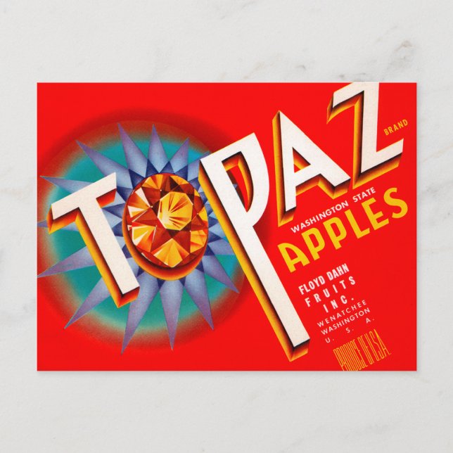 Topaz Apples Postkarte (Vorderseite)