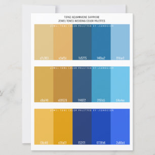 Topaz Aquamarine Sapphire Jewel Tone Wedding Color