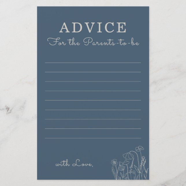 Topaz Blue Wildblume Advisor für Eltern (Vorderseite)