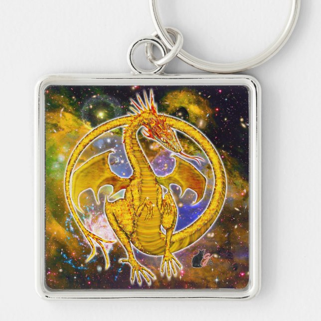 Topaz Cosmic Dragon Schlüsselanhänger (Vorne)