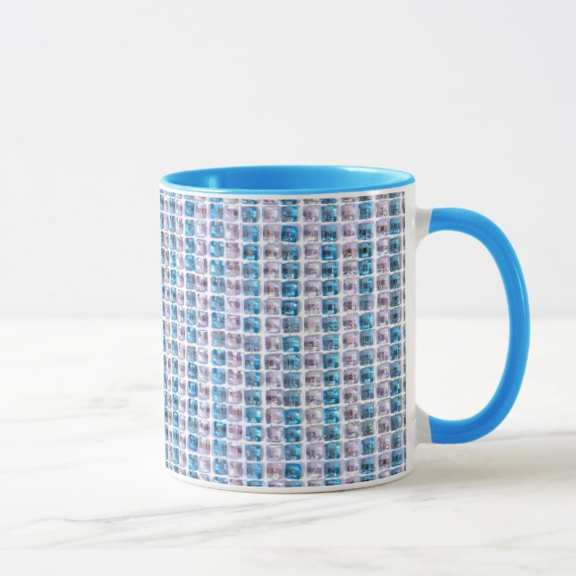 Topaz-cyan-blaue blaue Kristall-Art Tasse (Rechts)