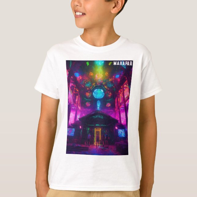 **"Topaz Cyberpunk DMT Raver"*** T-Shirt (Vorderseite)