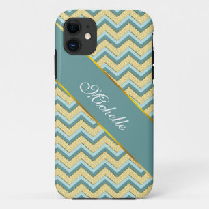 Topaz Glitzer Zickzack Muster Case-Mate iPhone Hülle