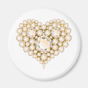 Topaz Heart Gems Magnet