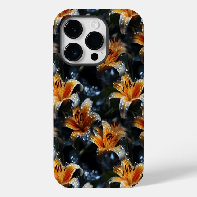Topaz-Lilien Case-Mate iPhone Hülle (Rückseite)