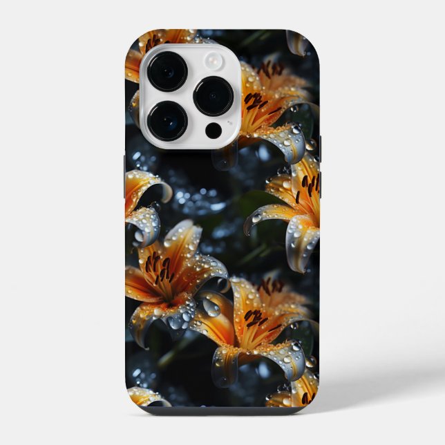 Topaz-Lilien iPhone Hülle (Rückseite)