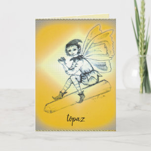 Topaz-/November-Grußkarte Karte