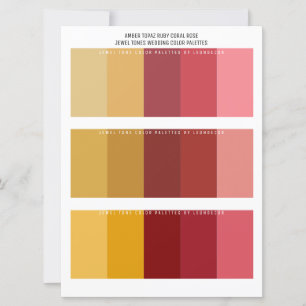 Topaz Ruby Coral Rose Jewel Tone Hochzeitfarben