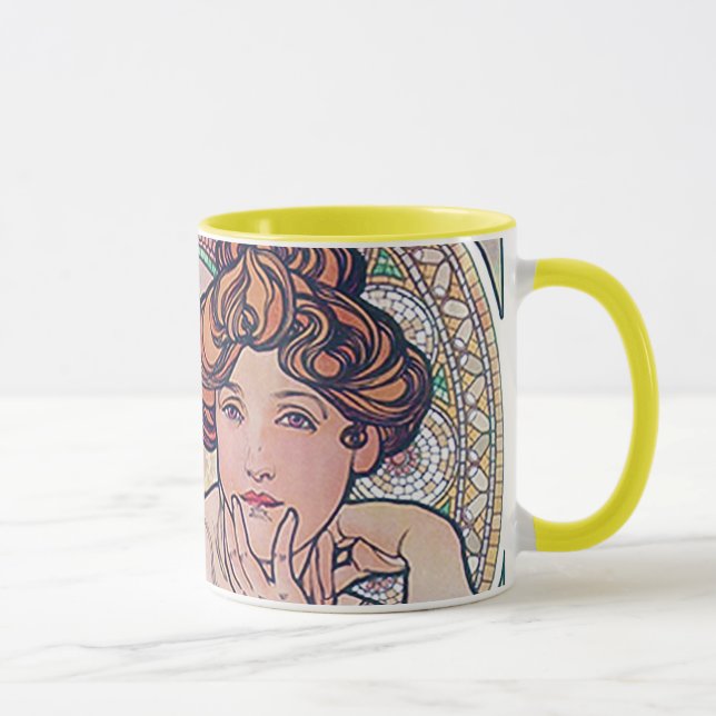 Topaz (Vier Juwelen), Alphonse Mucha Tasse (Rechts)