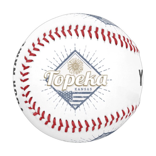 Topeka City Kansas United Staaten Sunflower USA Baseball (Vorderseite Links)