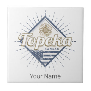 Topeka City Kansas United Staaten Sunflower USA Fliese