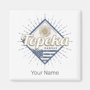 Topeka City Kansas United Staaten Sunflower USA Magnet