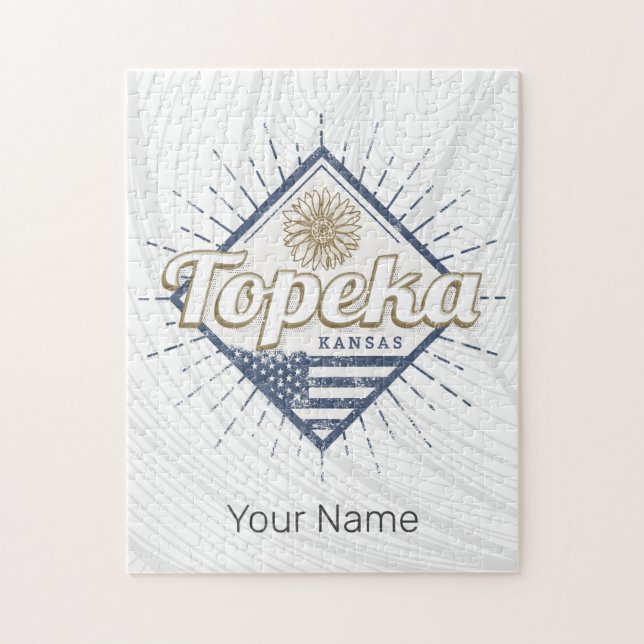 Topeka City Kansas United Staaten Sunflower USA Puzzle (Vertikal)