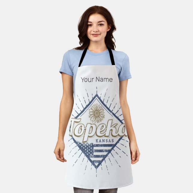 Topeka City Kansas United Staaten Sunflower USA Schürze (Getragen)