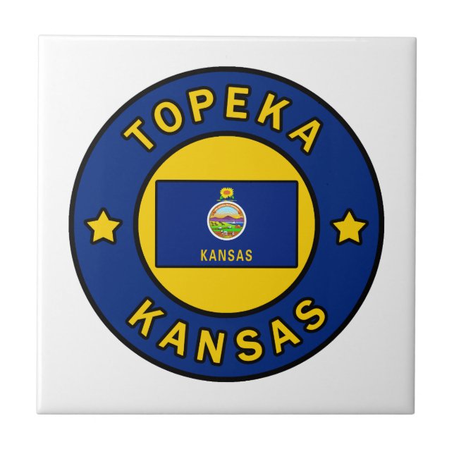 Topeka Kansas Fliese (Vorderseite)