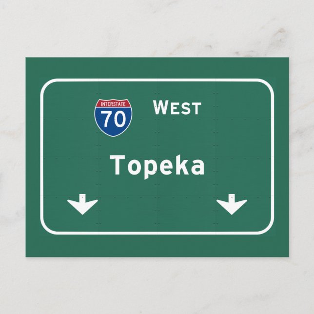Topeka Kansas k Interstate Highway Freeway : Postkarte (Vorderseite)