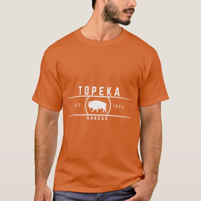 Topeka Kansas Retro Style T-Shirt (Vorderseite)