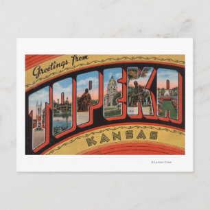 Topeka, KansasGroße BuchstabenszenenTopeka, KA Postkarte