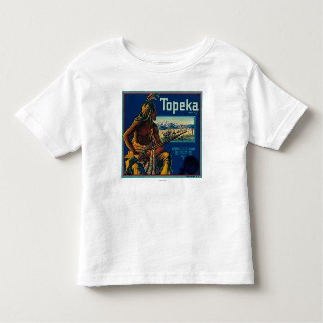 Topeka-Marken-Zitrusfrucht-Kisten-Aufkleber Kleinkind T-shirt (Vorderseite)