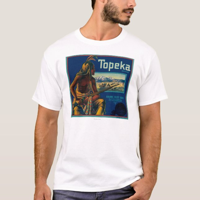 Topeka-Marken-Zitrusfrucht-Kisten-Aufkleber T-Shirt (Vorderseite)