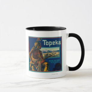 Topeka-Marken-Zitrusfrucht-Kisten-Aufkleber Tasse