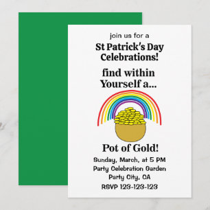 Topf des Goldes in dir selbst St. Patrick's Day Einladung