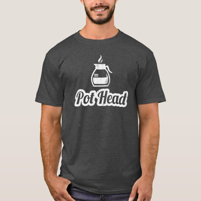 Topf-Hauptkaffee-T - Shirt (Vorderseite)