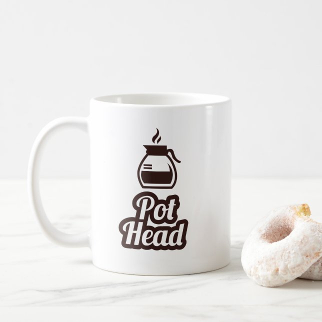Topf-Hauptkaffee-Tasse Kaffeetasse (Mit Donut)