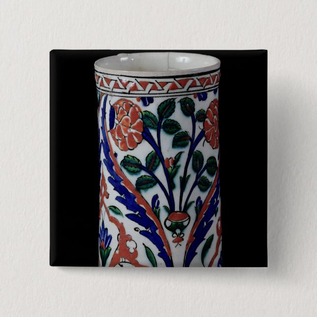 Topf mit einer Blumendekoration, Iznik Button (Vorderseite)