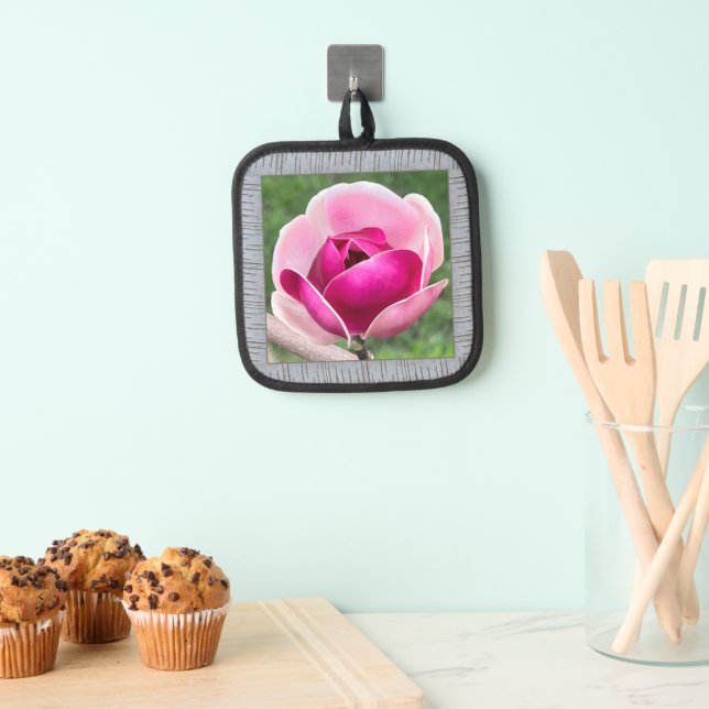 Töpfchen mit schöner rosa Magnolia Topflappen (Insitu (Hängend))