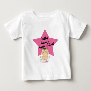 Töpfchen mögen ein Rockstar-Mädchen Baby T-shirt