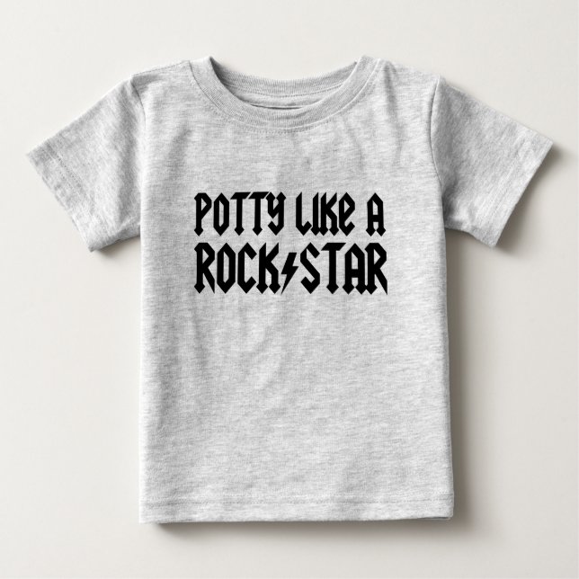 Töpfchen mögen einen Rockstar Baby T-shirt (Vorderseite)