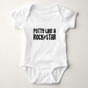 Töpfchen mögen einen Rockstar-Bodysuit Baby Strampler