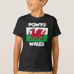 Töpfe, Wales mit walisischer Flagge Kinder T-Shirt