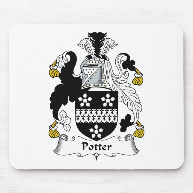 Töpfer-Familienwappen Mousepad (Vorne)