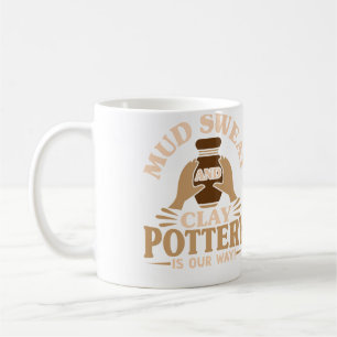 Töpfer Schlamm Schweiß Und Ton Keramikton Kaffeetasse