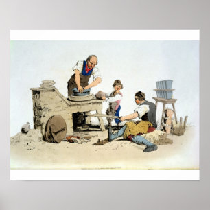 Töpfer, "vom Kostüm von Großbritannien", publishe Poster