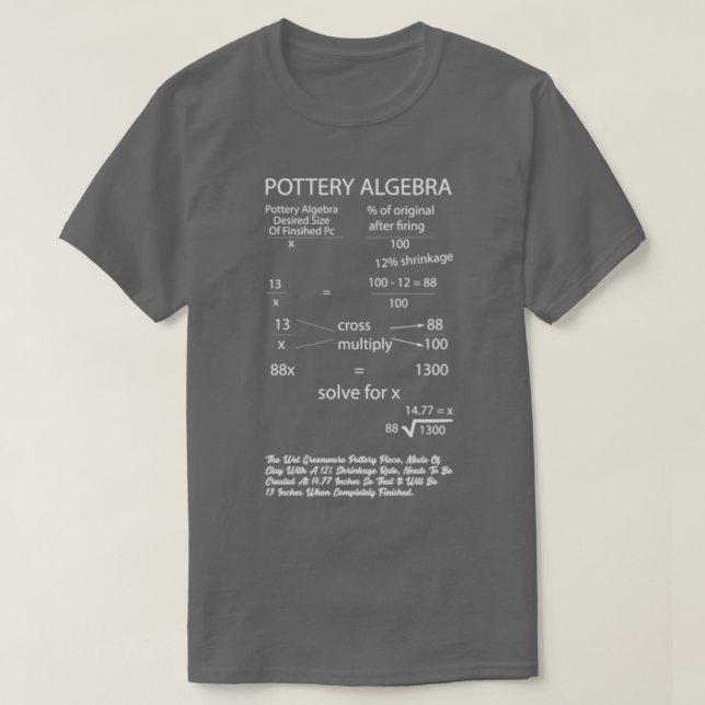 Töpferei Algebra Artist T-Shirt (Design vorne)