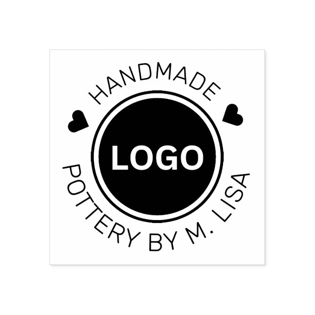 Töpferei durch Business-Kurve-Text Gummistempel (Prägung)