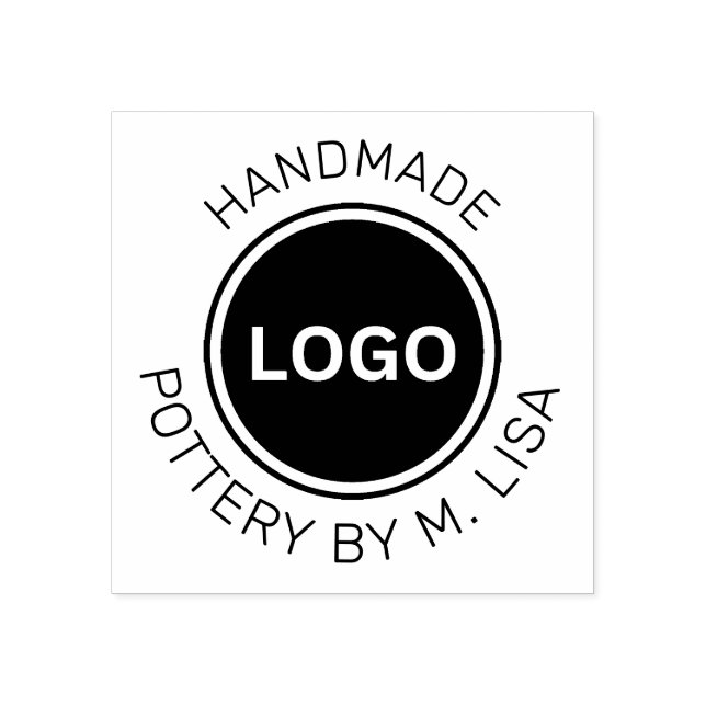 Töpferei mit handgefertigtem, geschliffenem Text Gummistempel (Prägung)