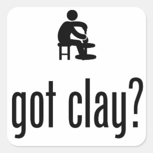 Töpferei Quadratischer Aufkleber