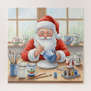 Töpferei-Werkstatt des Weihnachtsmanns: Handbemalt Puzzle
