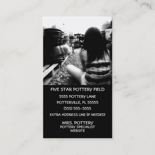 Töpferfeld Visitenkarte (Vorderseite)