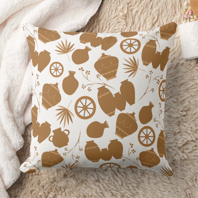 Töpferische Ton-Keramiken Künstlerposten Blumenmus Kissen (Decke)