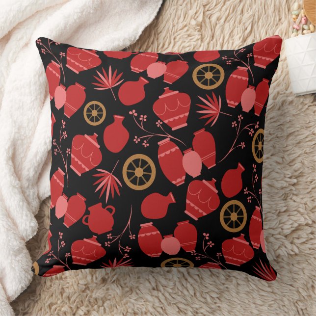 Töpferische Ton-Keramiken Künstlerposten Blumenmus Kissen (Decke)